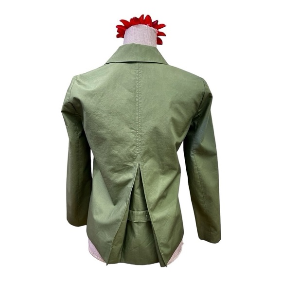 J. Crew Swing trench in Japanese cotton, cropped short Trench, Olive Khaki, OP - Picture 5 of 15